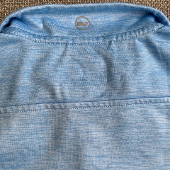 Vineyard Vines Baby Blue Quarter-Zip Performance Shep Shirt Pullover - Picture 6 of 7